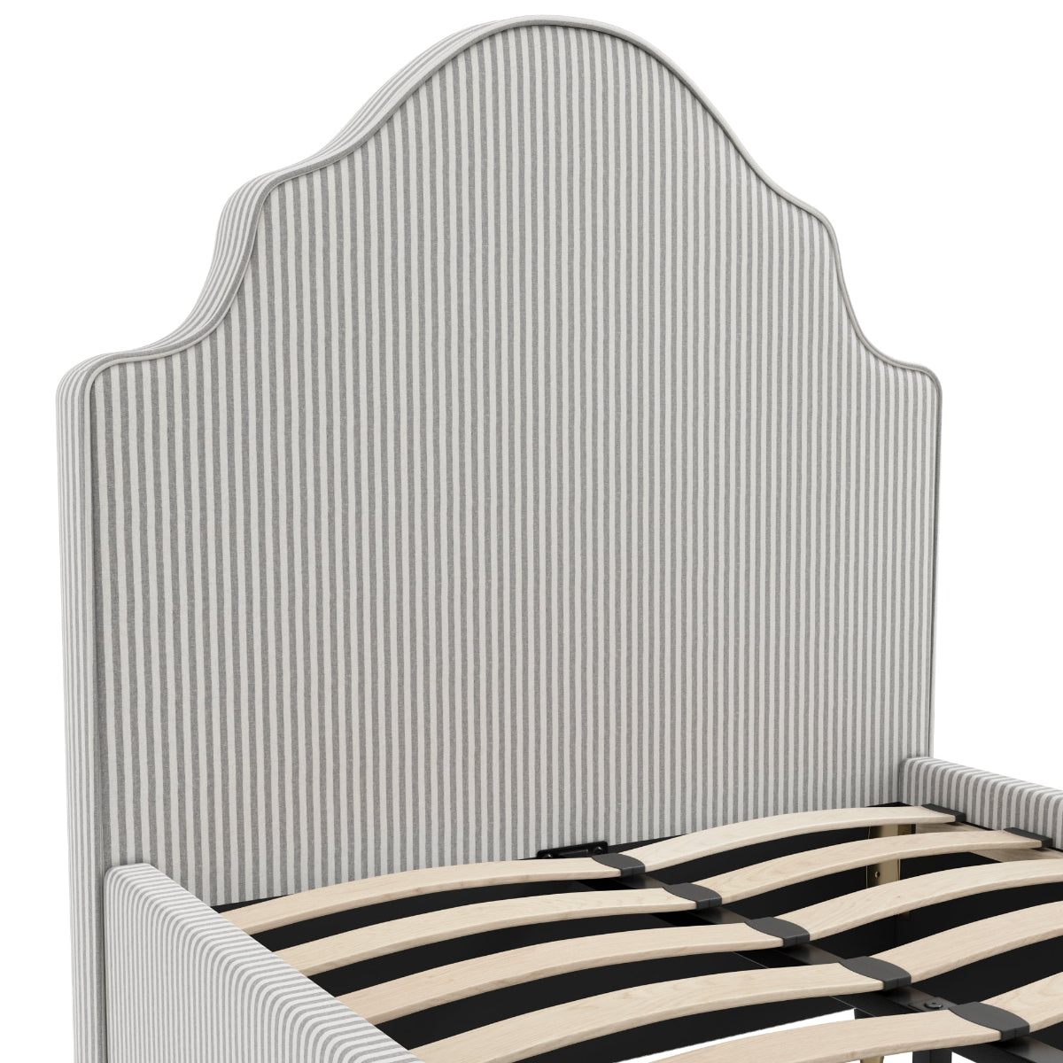 HO+ME Darcy Single Bed With Light Grey Stripe Ticking close