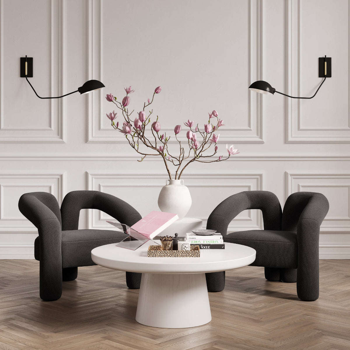HO+ME Firenze Occasional Chair In Black back