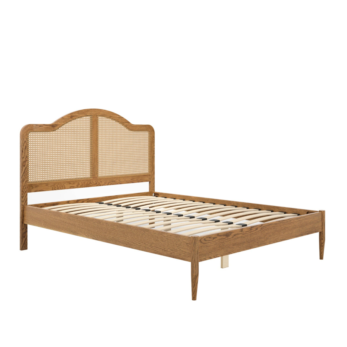 HO+ME Florian Double Bed In Smoked Wood angle 2