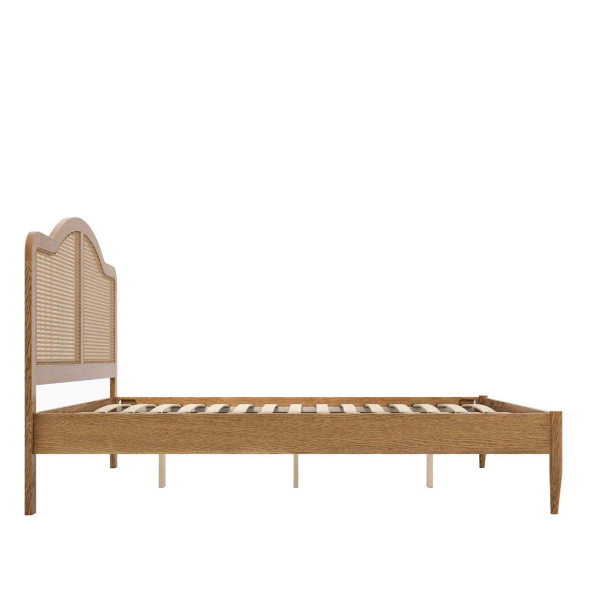 HO+ME Florian Double Bed In Smoked Wood side