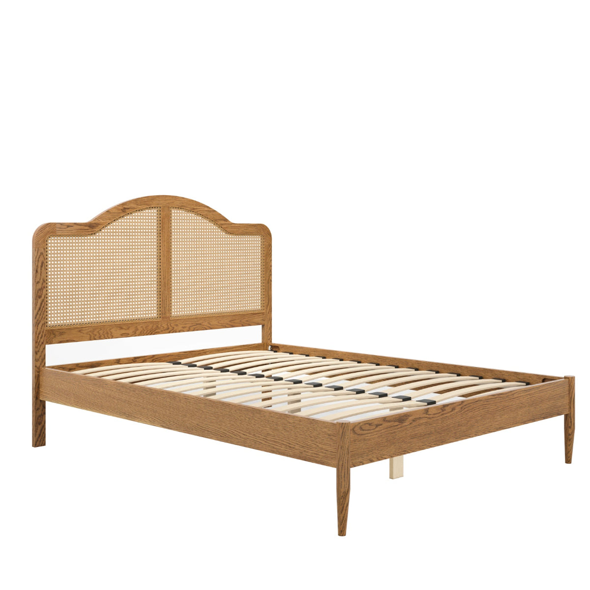 HO+ME Florian King Size Bed In Smoked Wood angle 2