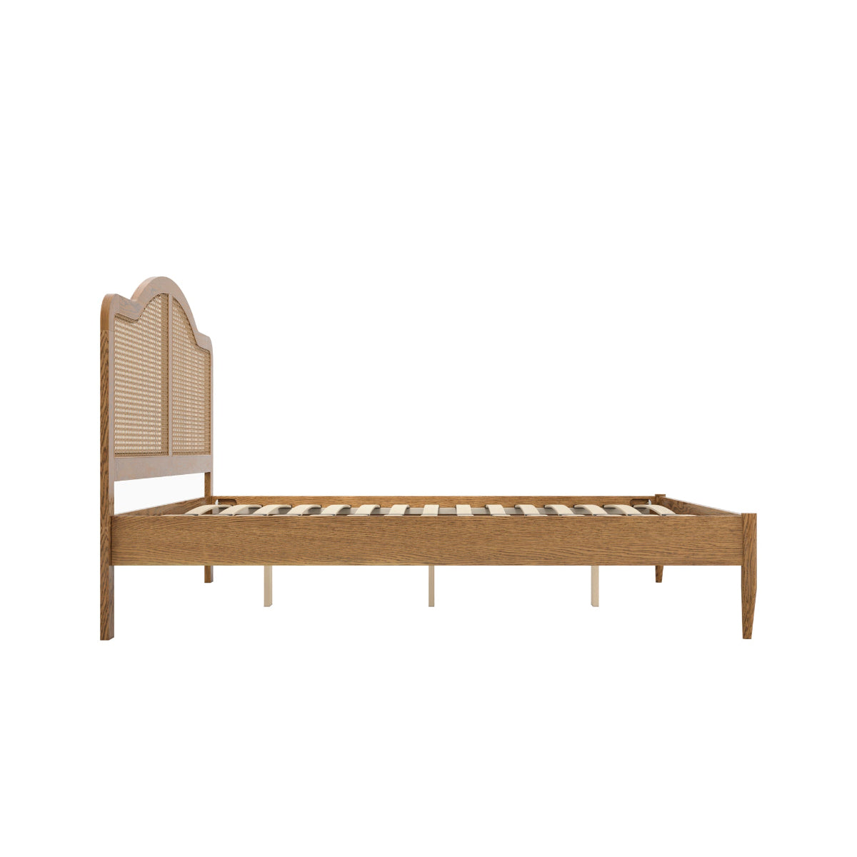 HO+ME Florian King Size Bed In Smoked Wood side