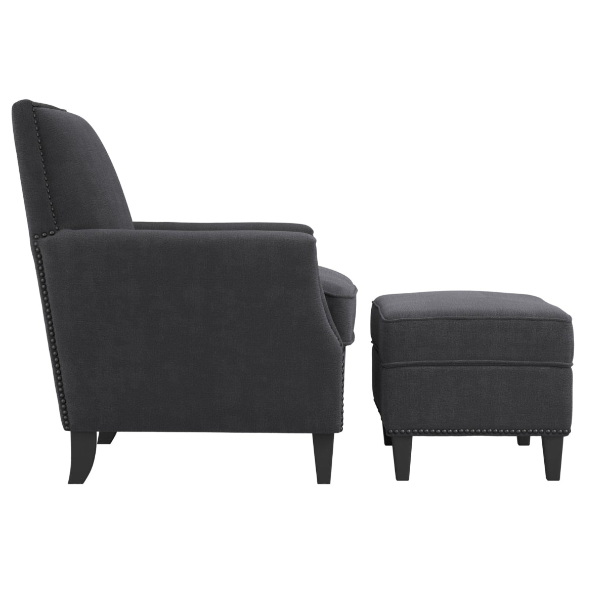 HO+ME Griffin Armchair In Anthracite Grey 6