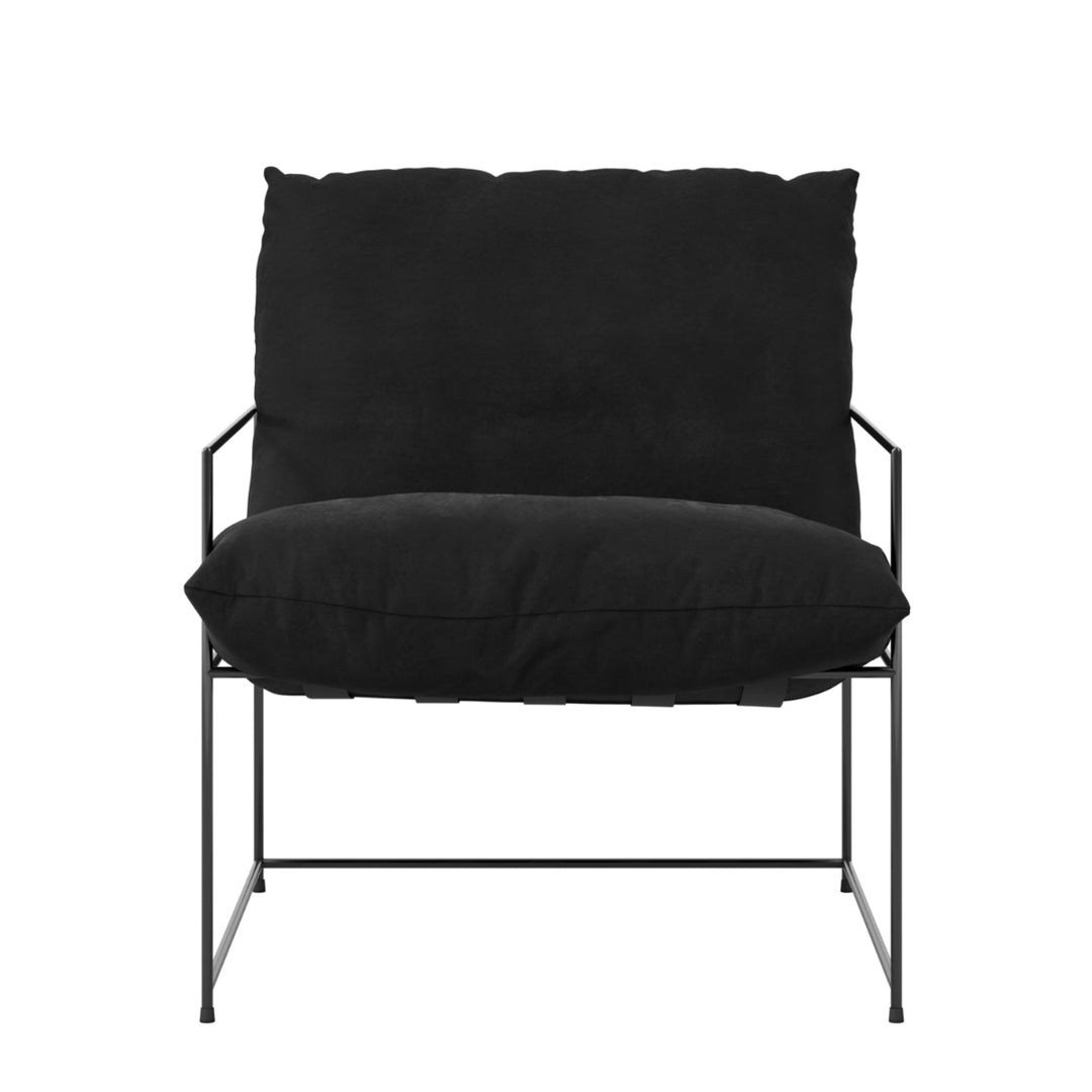 HO+ME Hackney Accent Chair In Black Velvet front