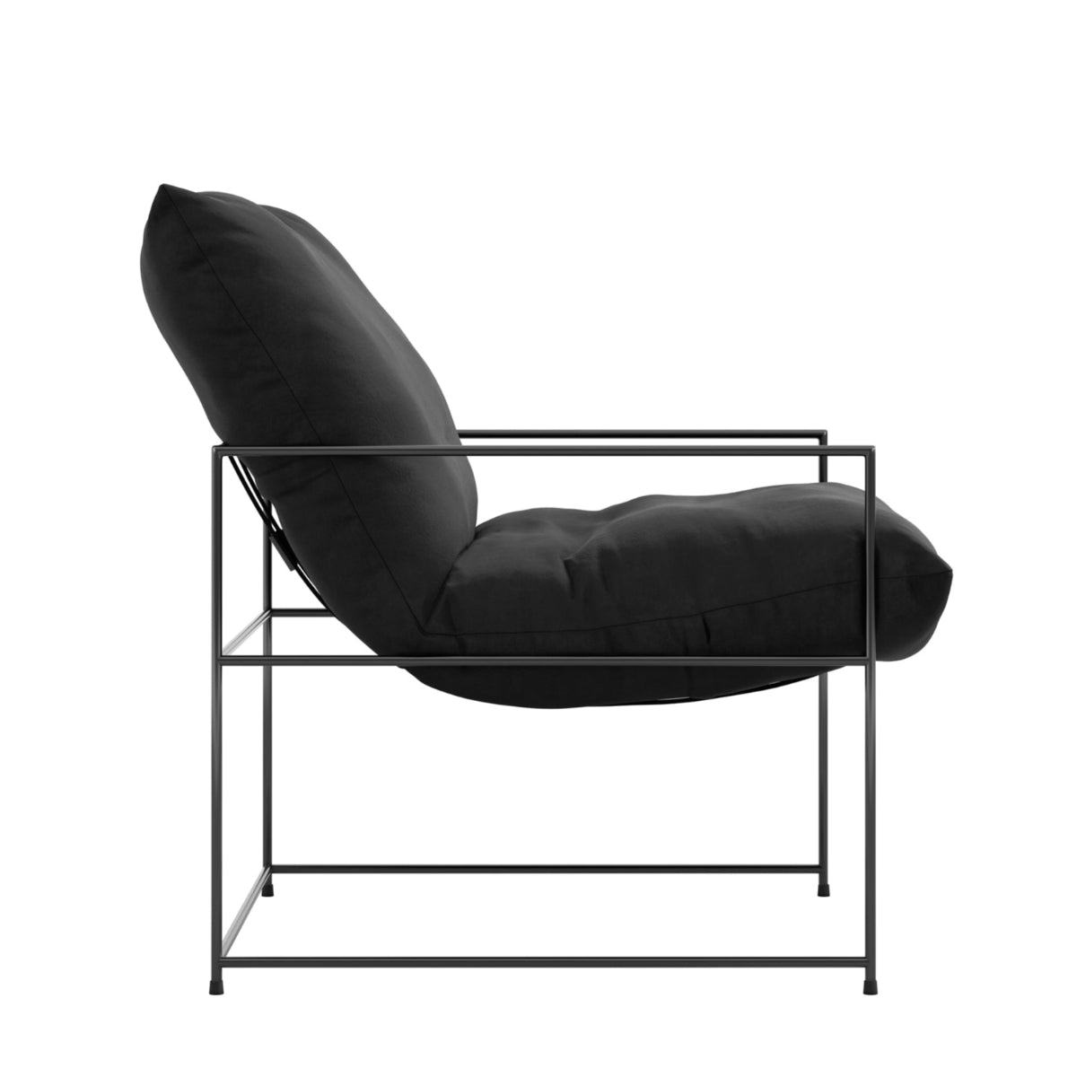 HO+ME Hackney Accent Chair In Black Velvet side