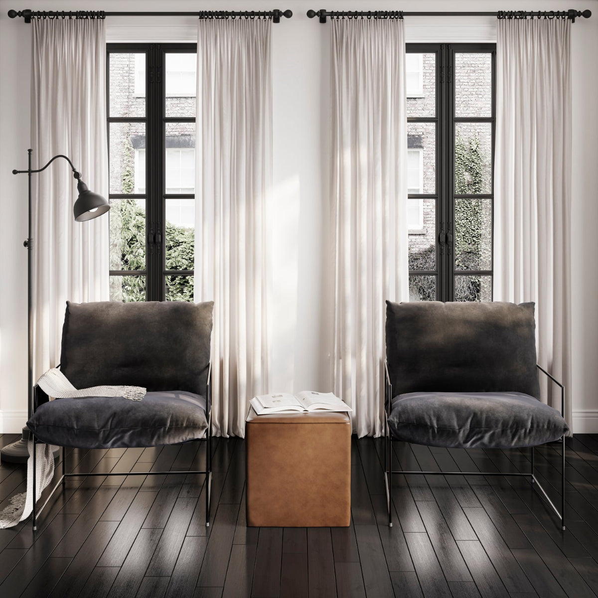 HO+ME Hackney Accent Chair In Black Velvet lifestyle