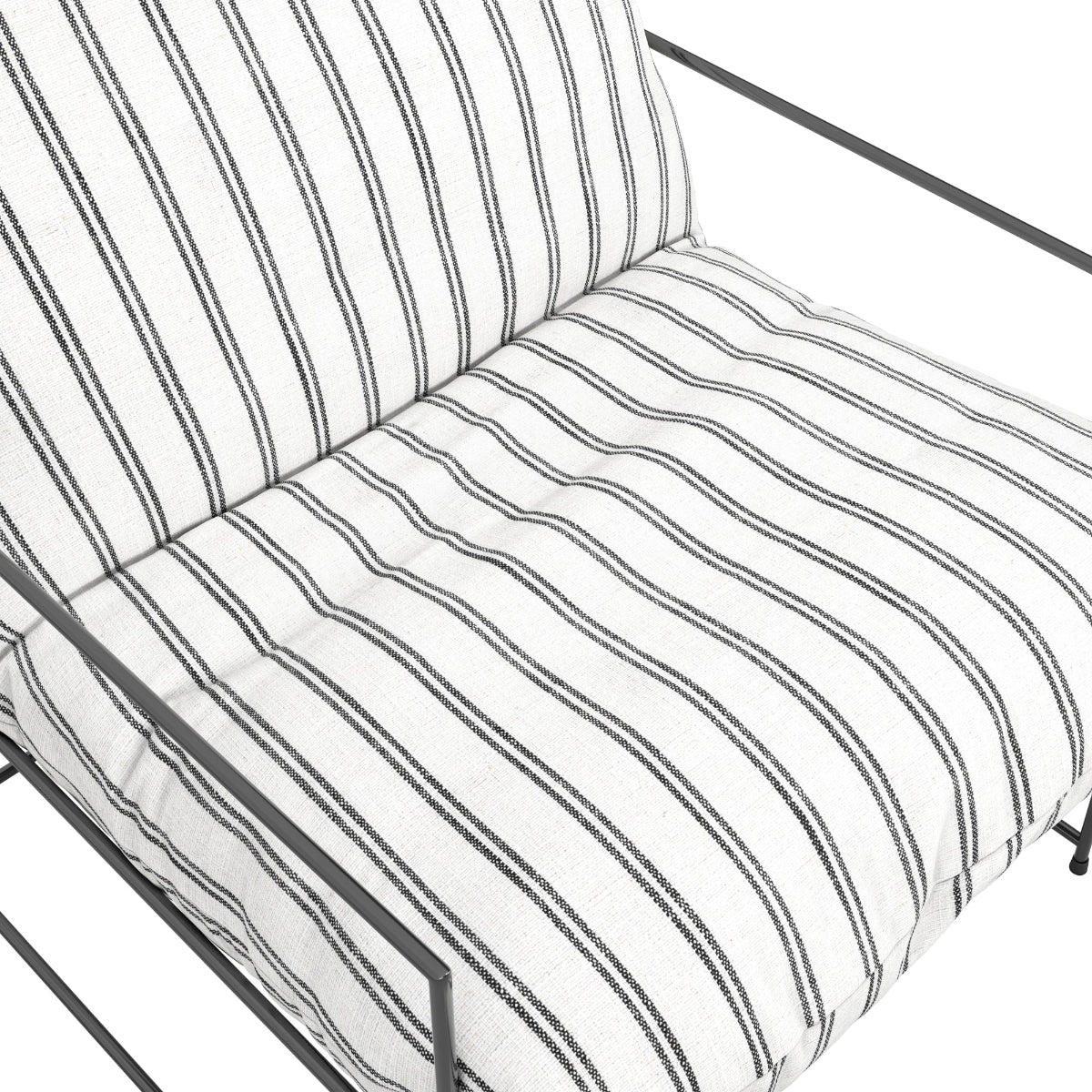 HO+ME Hackney Accent Chair In Chalk Stripe close
