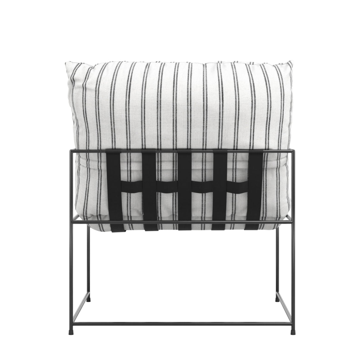 HO+ME Hackney Accent Chair In Chalk Stripe back