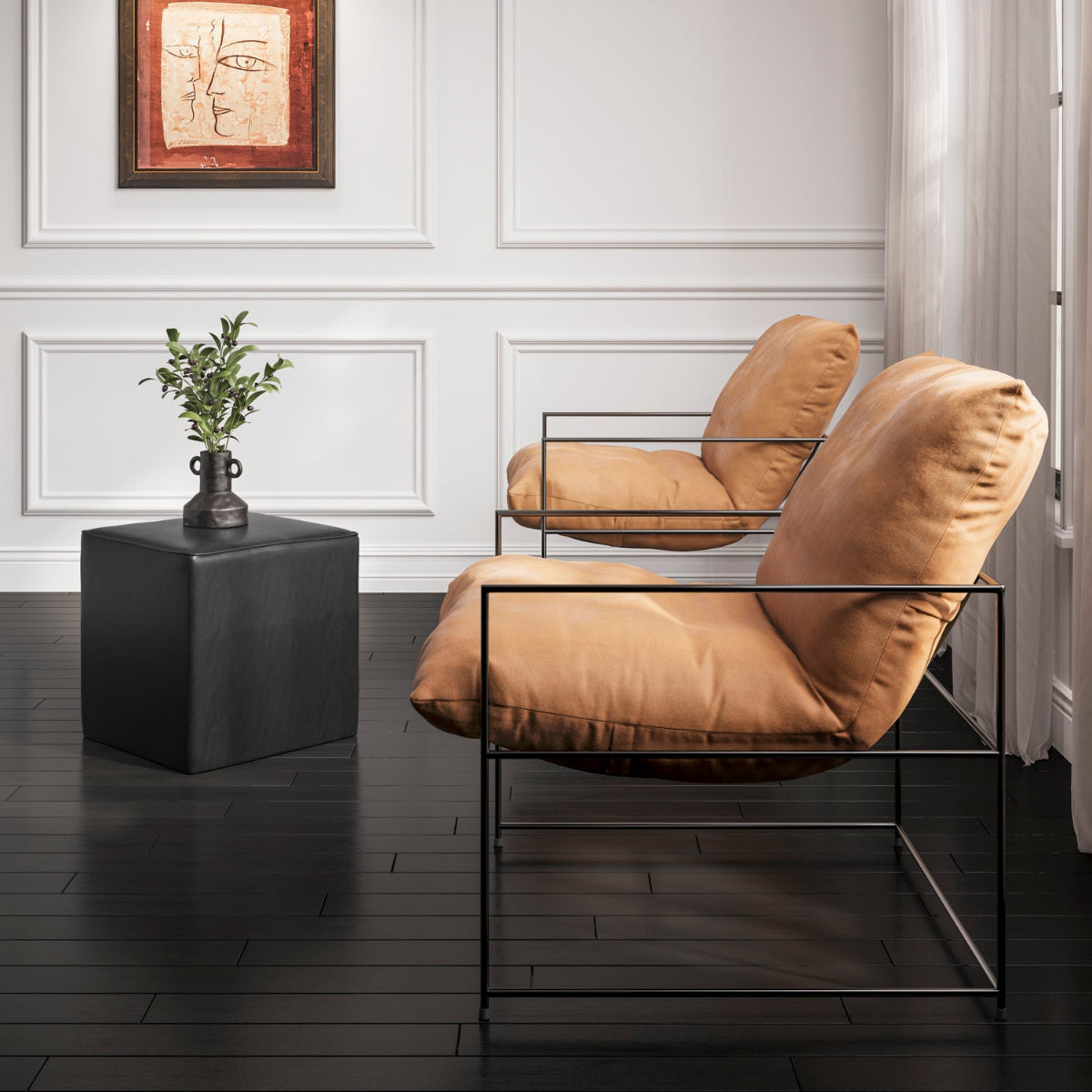 BROTOBHO+ME Hackney Accent Chair In Tobacco lifestyle