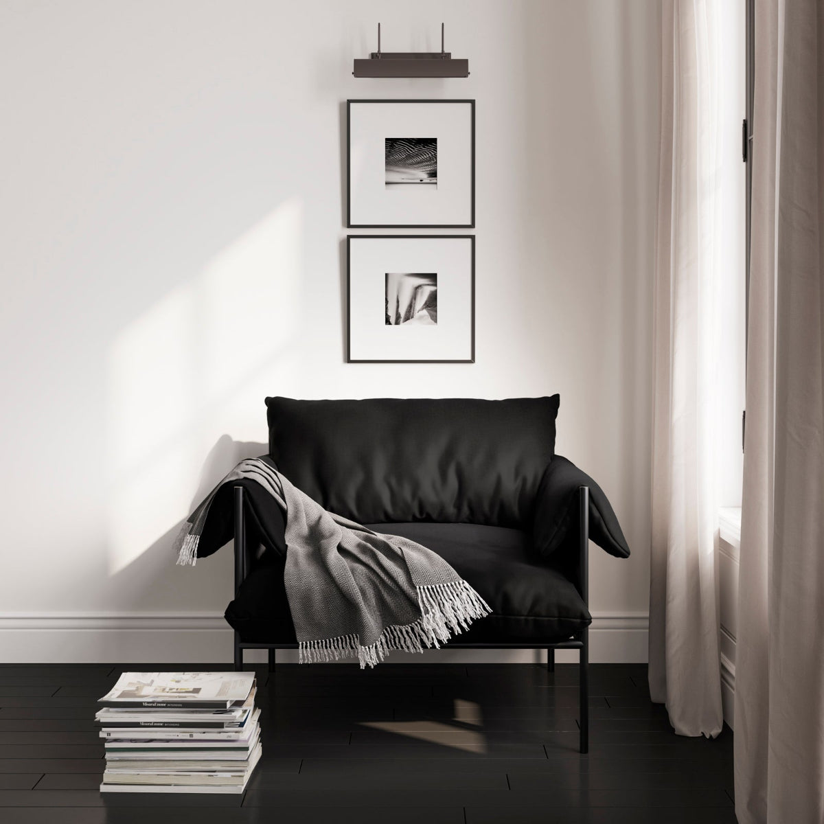 HO+ME Hackney Armchair In Onyx lifestyle