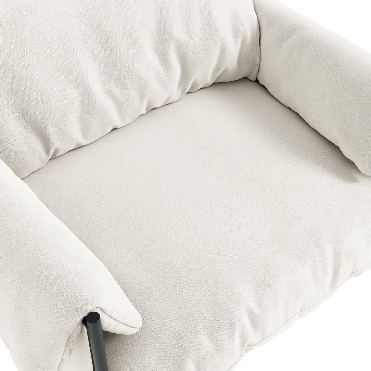 HO+ME Hackney Armchair In White Black Frame close
