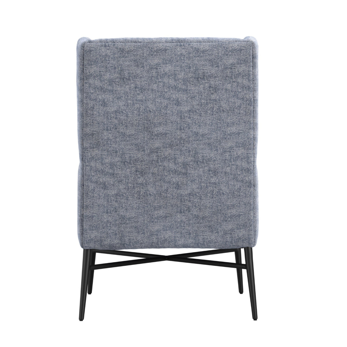 Hambleden Chair – Herringbone Twill with Matte Black Frame rear