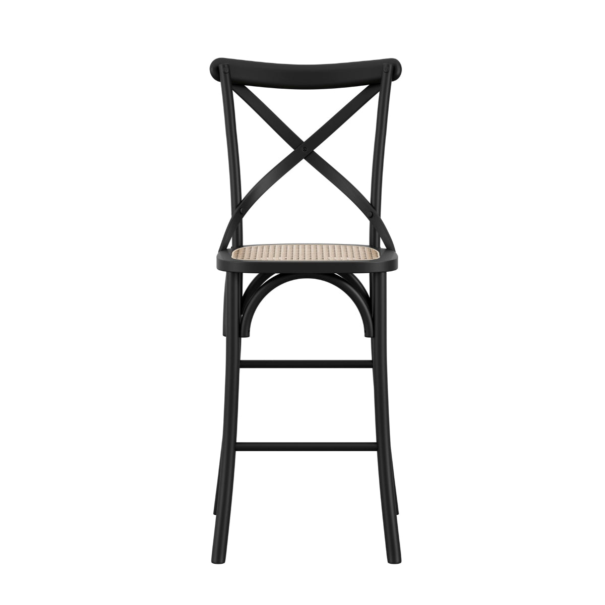 HO+ME Harper Crossback Counter Stool In Black back