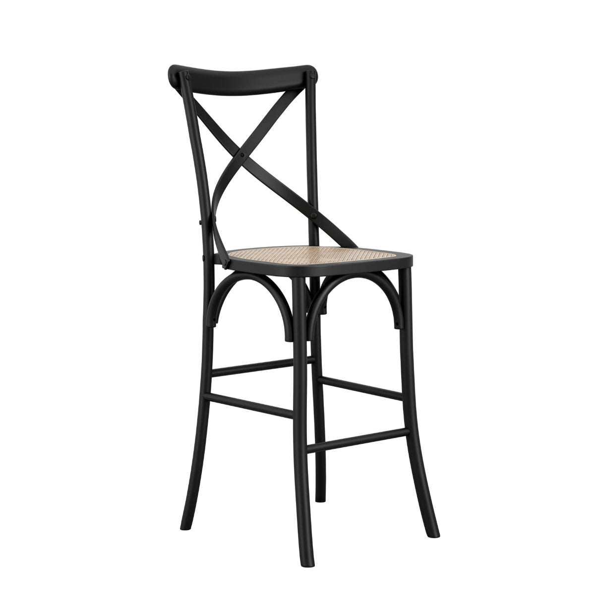 HO+ME Harper Crossback Counter Stool In Black