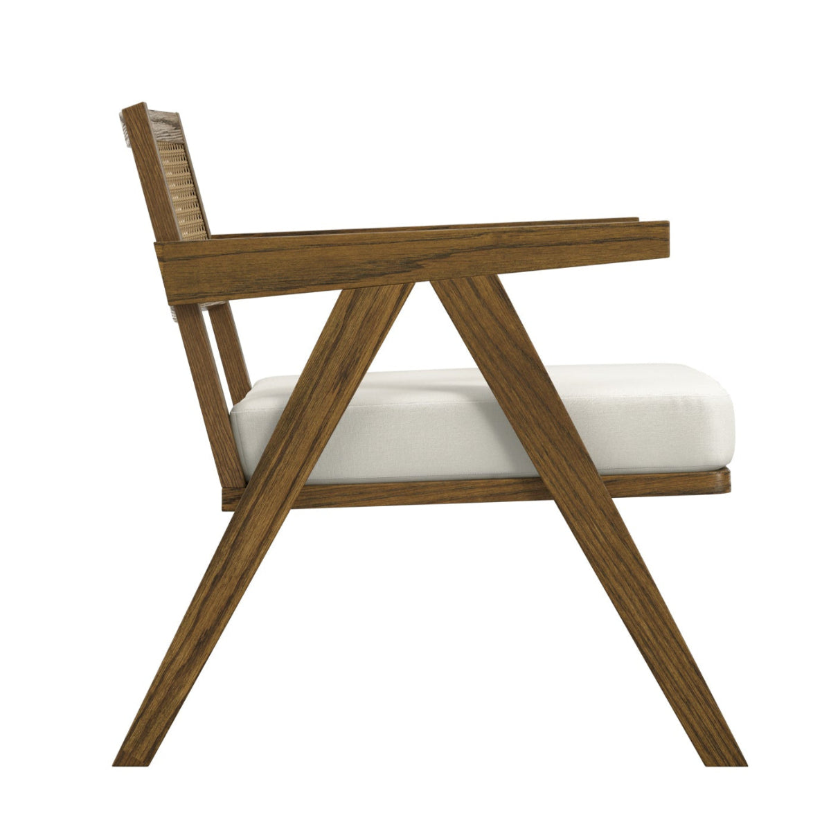 HO+ME Imperial Accent Chair In Smoked Wood And Ecru side