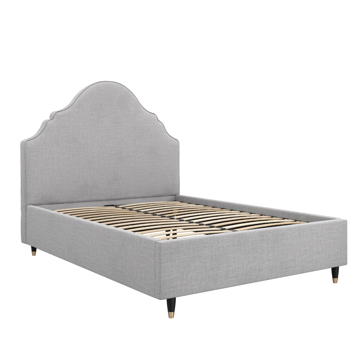 HO+ME Isla Double Bed In Light Grey angle 2