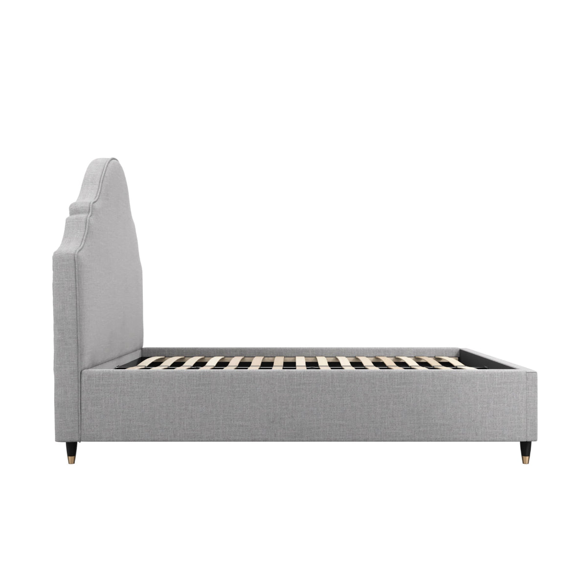 HO+ME Isla King Size Bed In Light Grey side