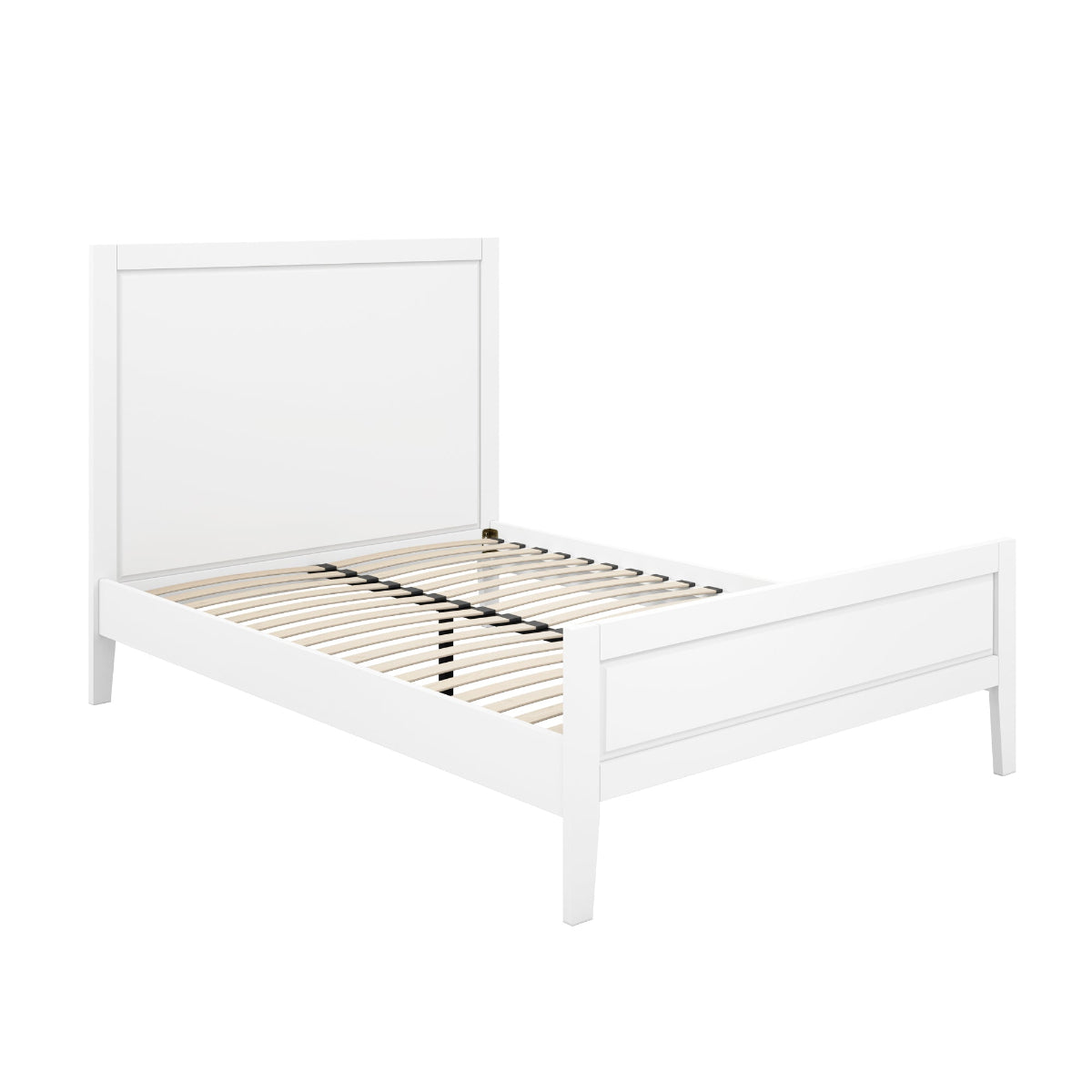 BAYWHIHO+ME Jensen King Size Bed In White 4