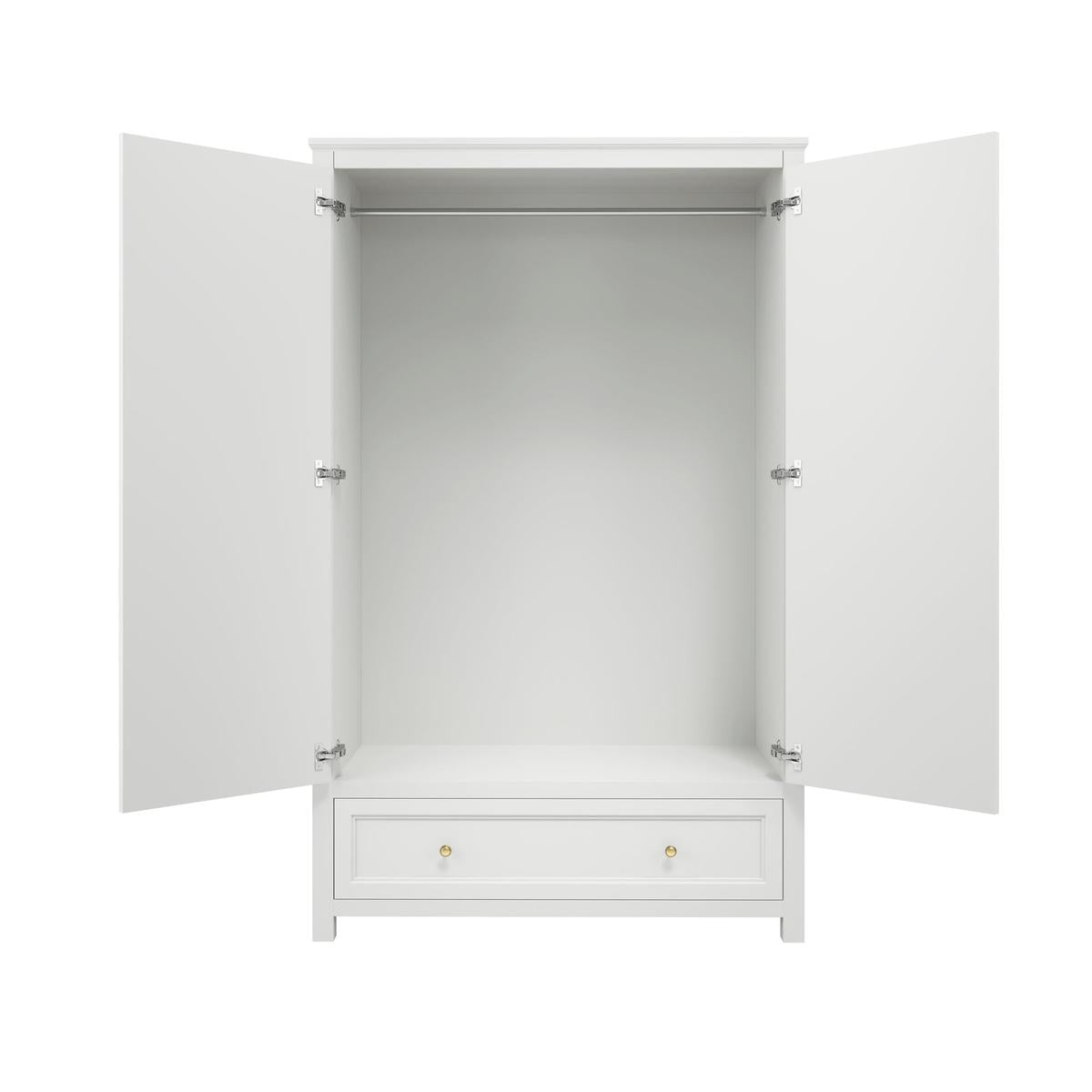 HO+ME Kernow 2 Door Wardrobe In White-Beaumonde