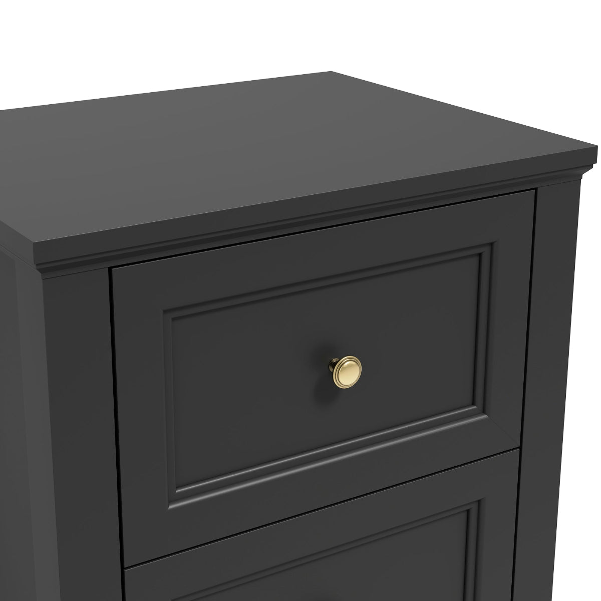 HO+ME Kernow Bedside Table In Black close up