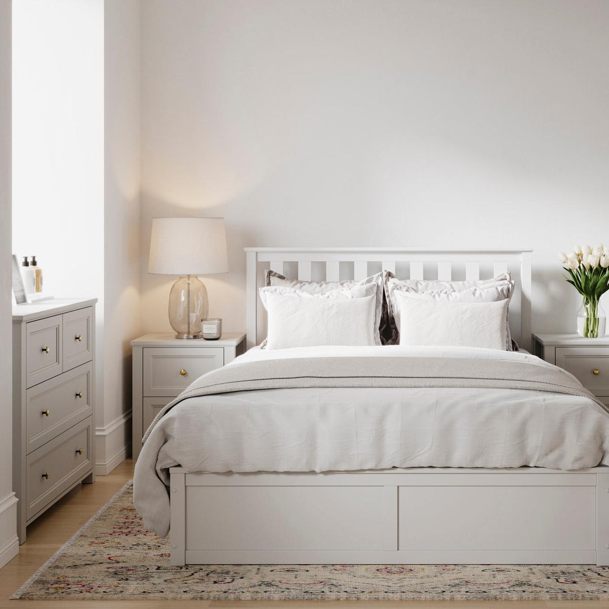 HO+ME Kernow Bedside Table In White-Beaumonde
