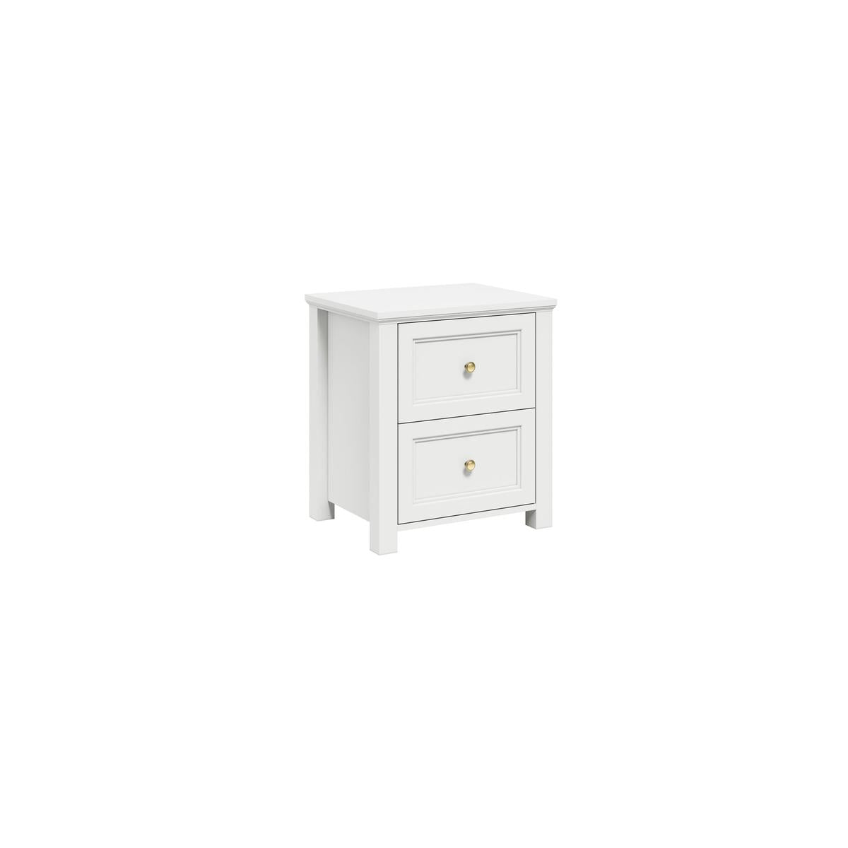 HO+ME Kernow Bedside Table In White-Beaumonde