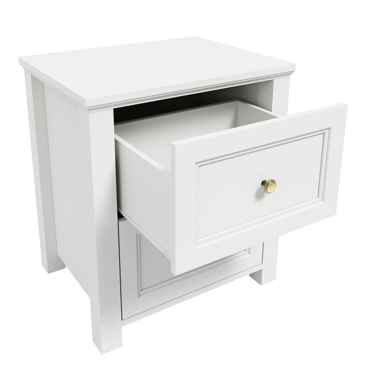 HO+ME Kernow Bedside Table In White-Beaumonde