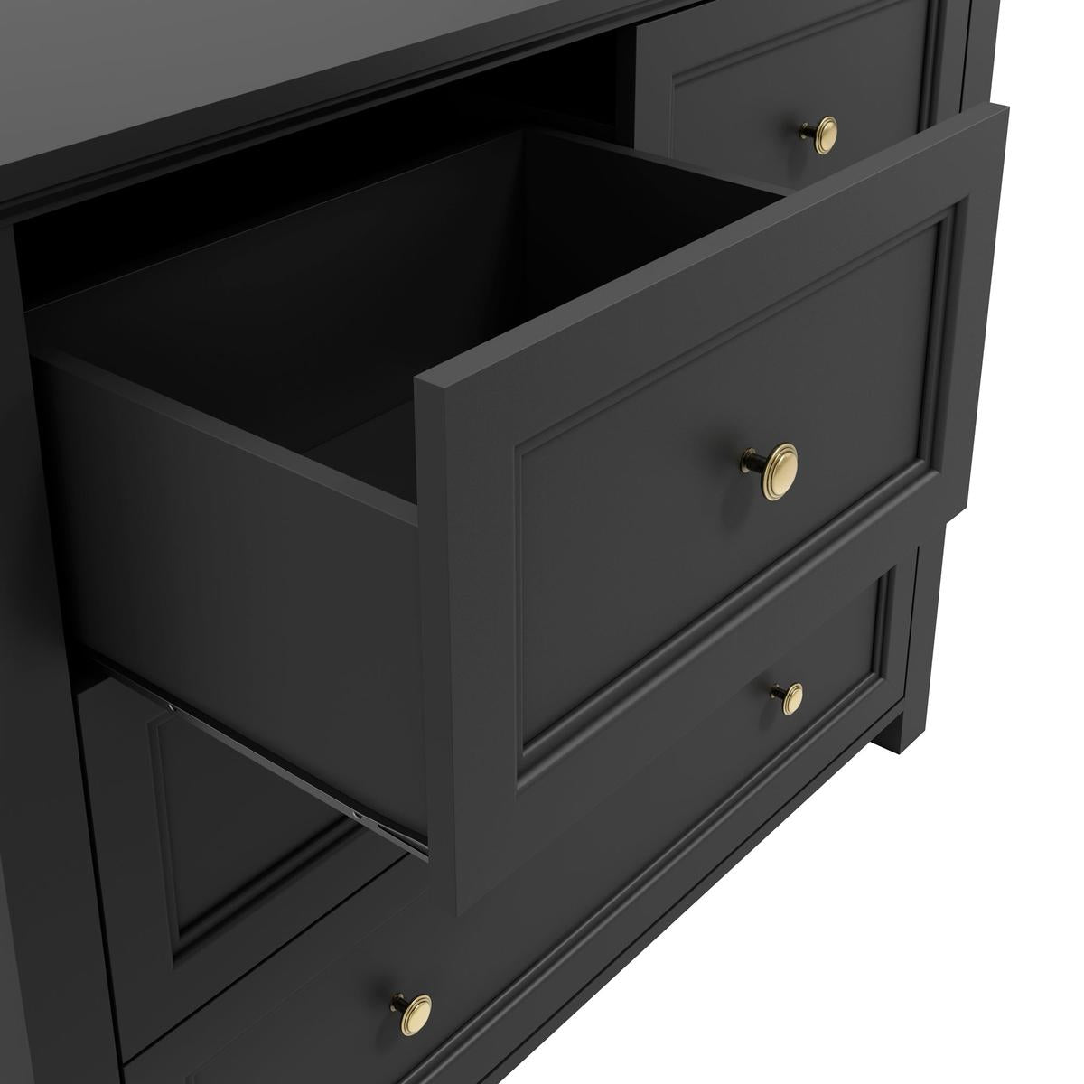 HO+ME Kernow Chest Of Drawers In Black-Beaumonde
