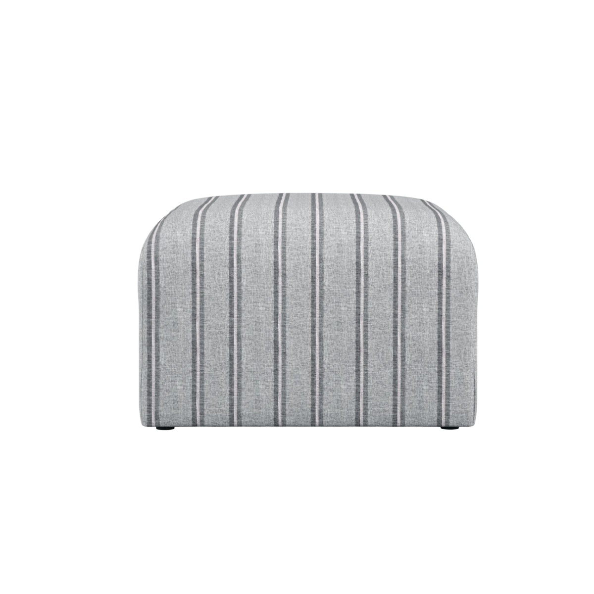 HO+ME Linnea Pouffe In Thick Stripe Ticking side