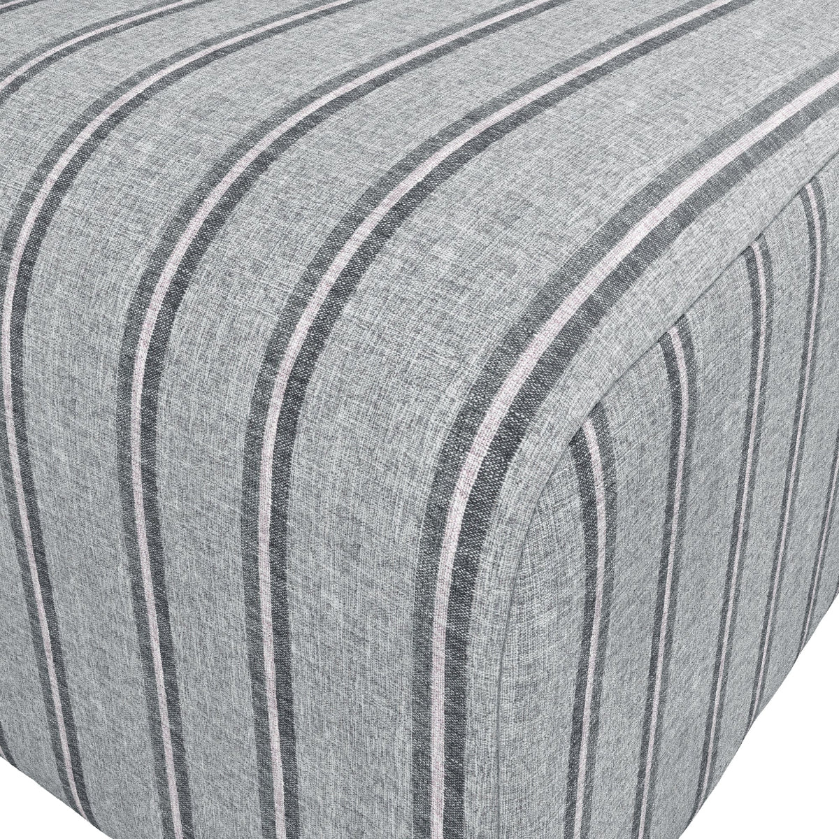 HO+ME Linnea Pouffe In Thick Stripe Ticking close
