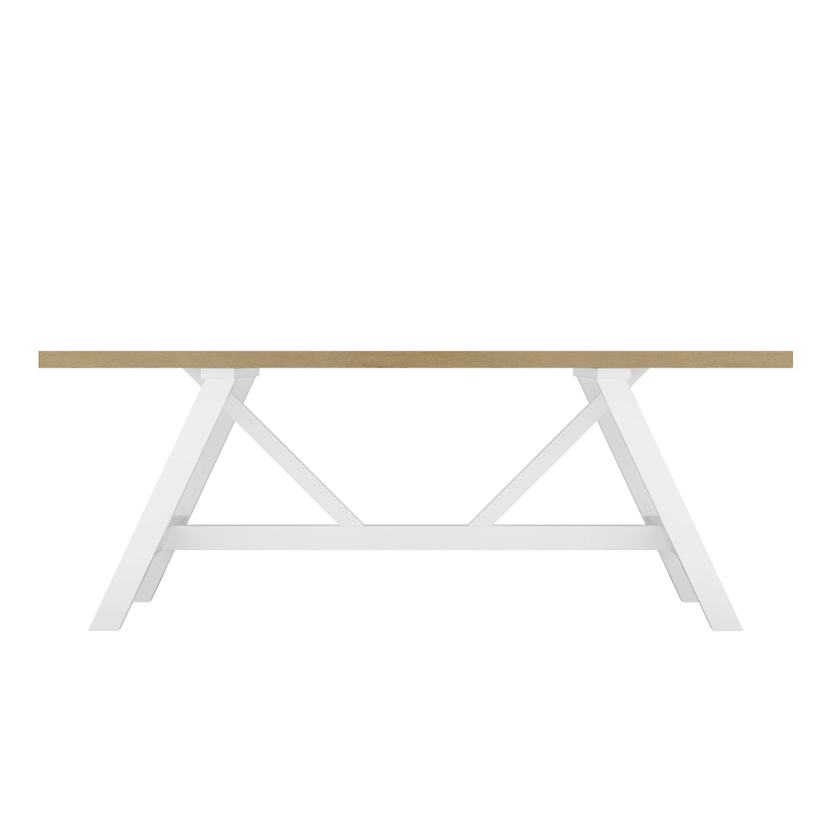 HO+ME Maine Dining Table In Latte And White