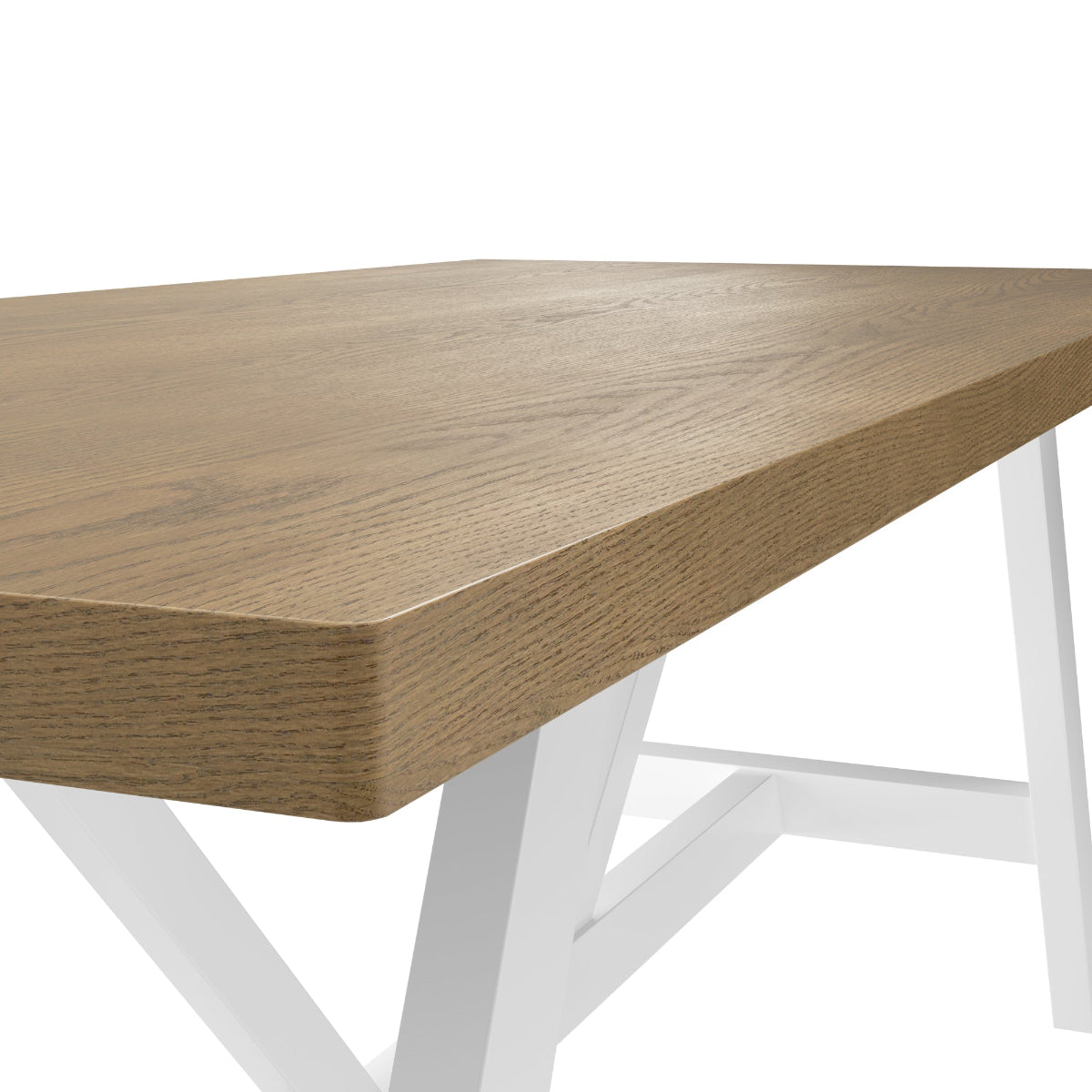 HO+ME Maine Dining Table In Latte And White close