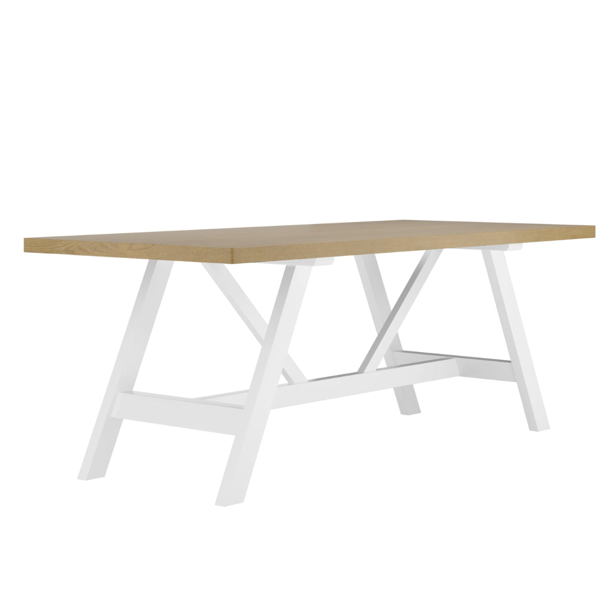 HO+ME Maine Dining Table In Latte And White