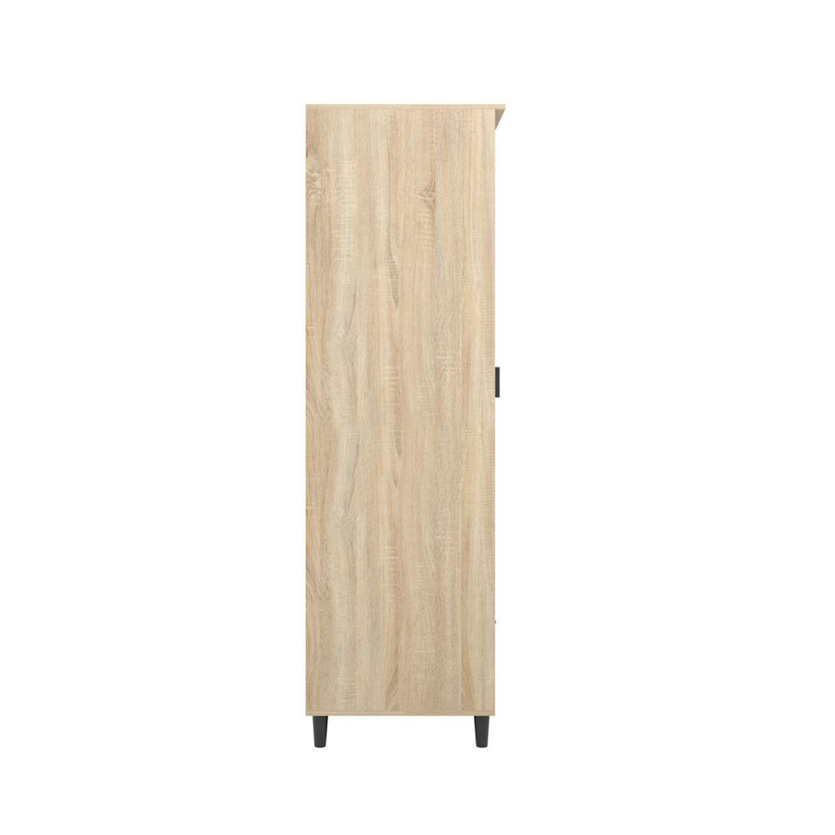 Malmo 1-Door Wardrobe – Sonoma Oak with Matte Black Legs side