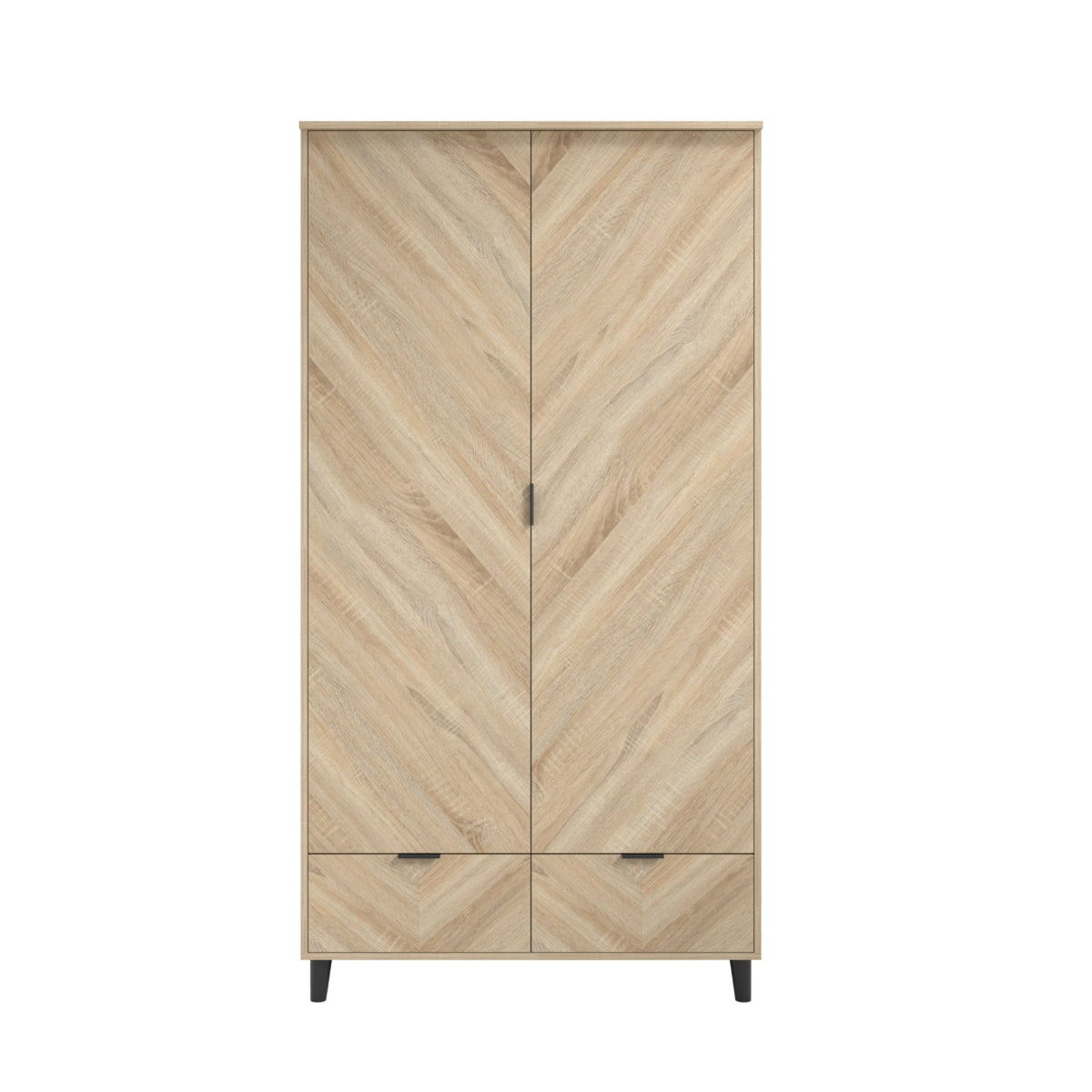 HO+ME Malmo 2 Door Wardrobe in Chevron front