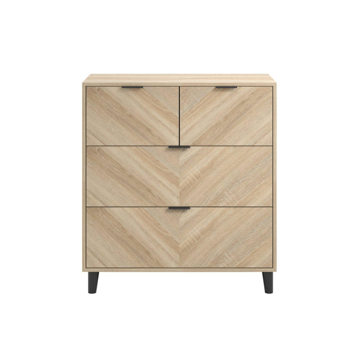 HO+ME Malmo 4 Drawer Chest in Chevron