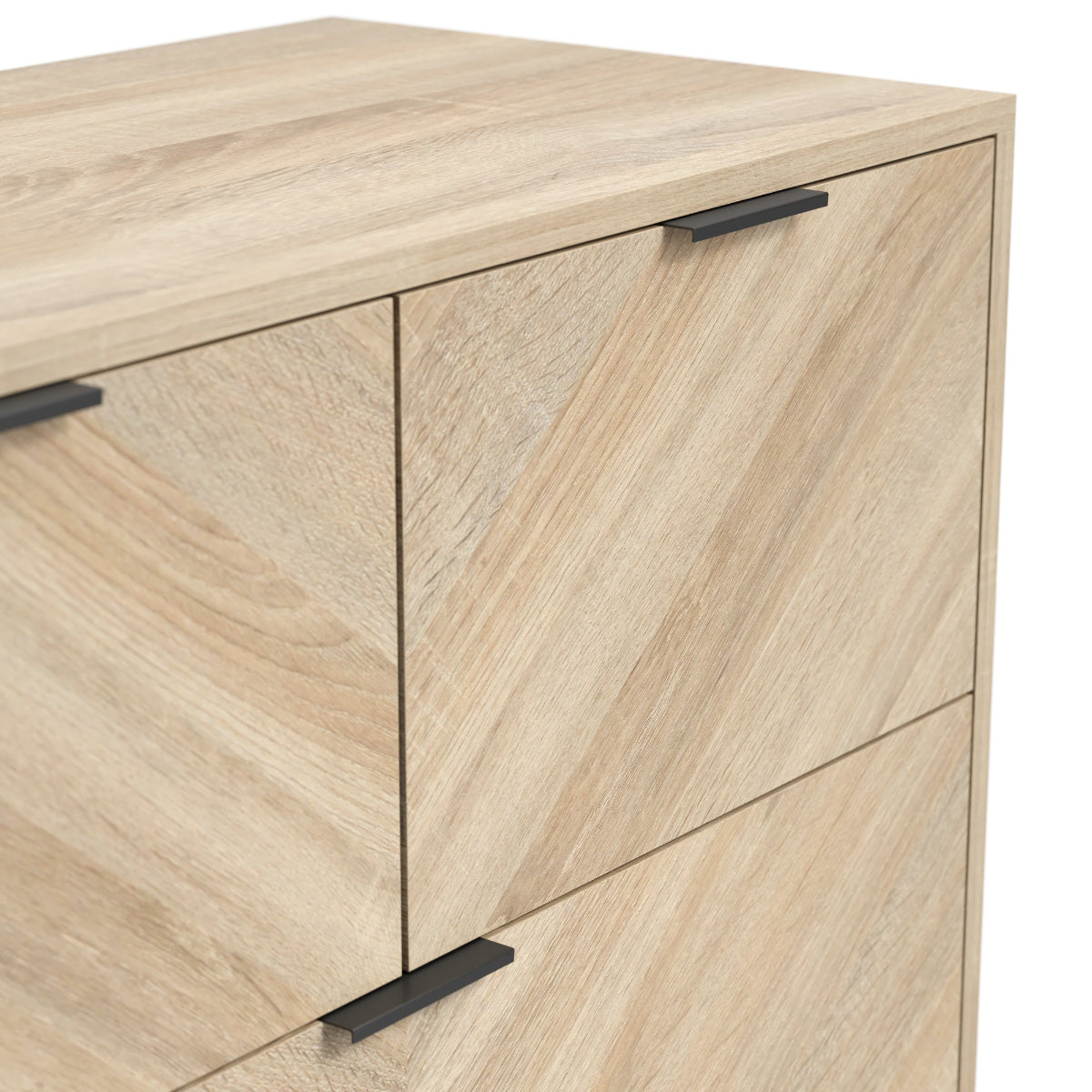 HO+ME Malmo 4 Drawer Chest in Chevron Close