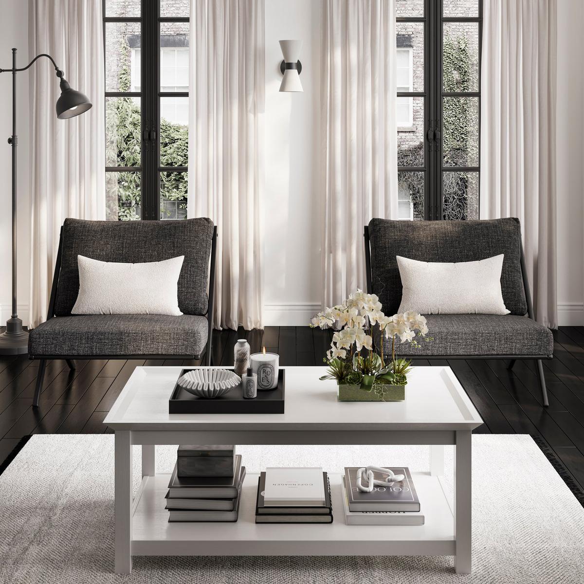 HO+ME Monaco Coffee Table In White-Beaumonde