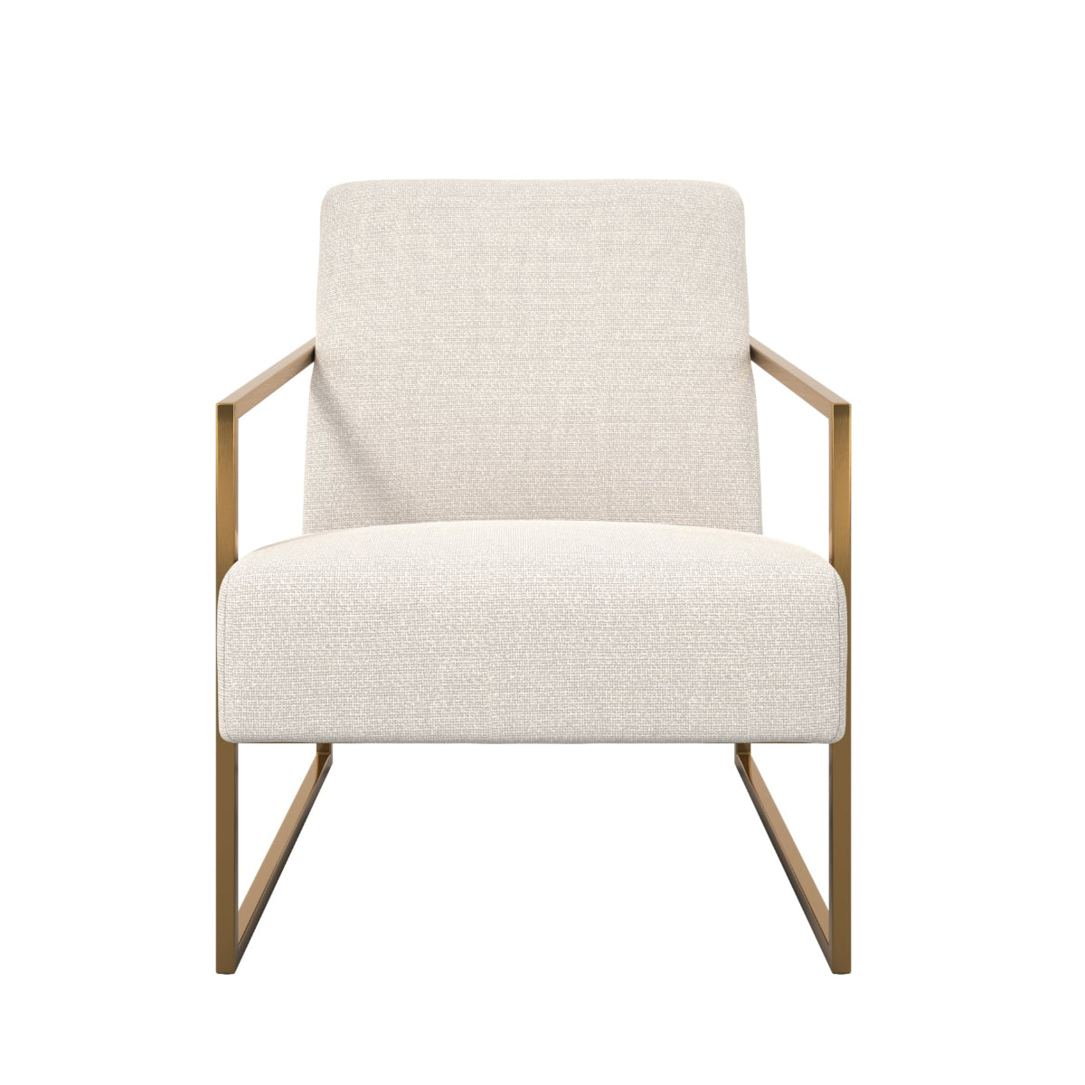 HO+ME Palais Occasional Chair In Gold And Beige Tweed front
