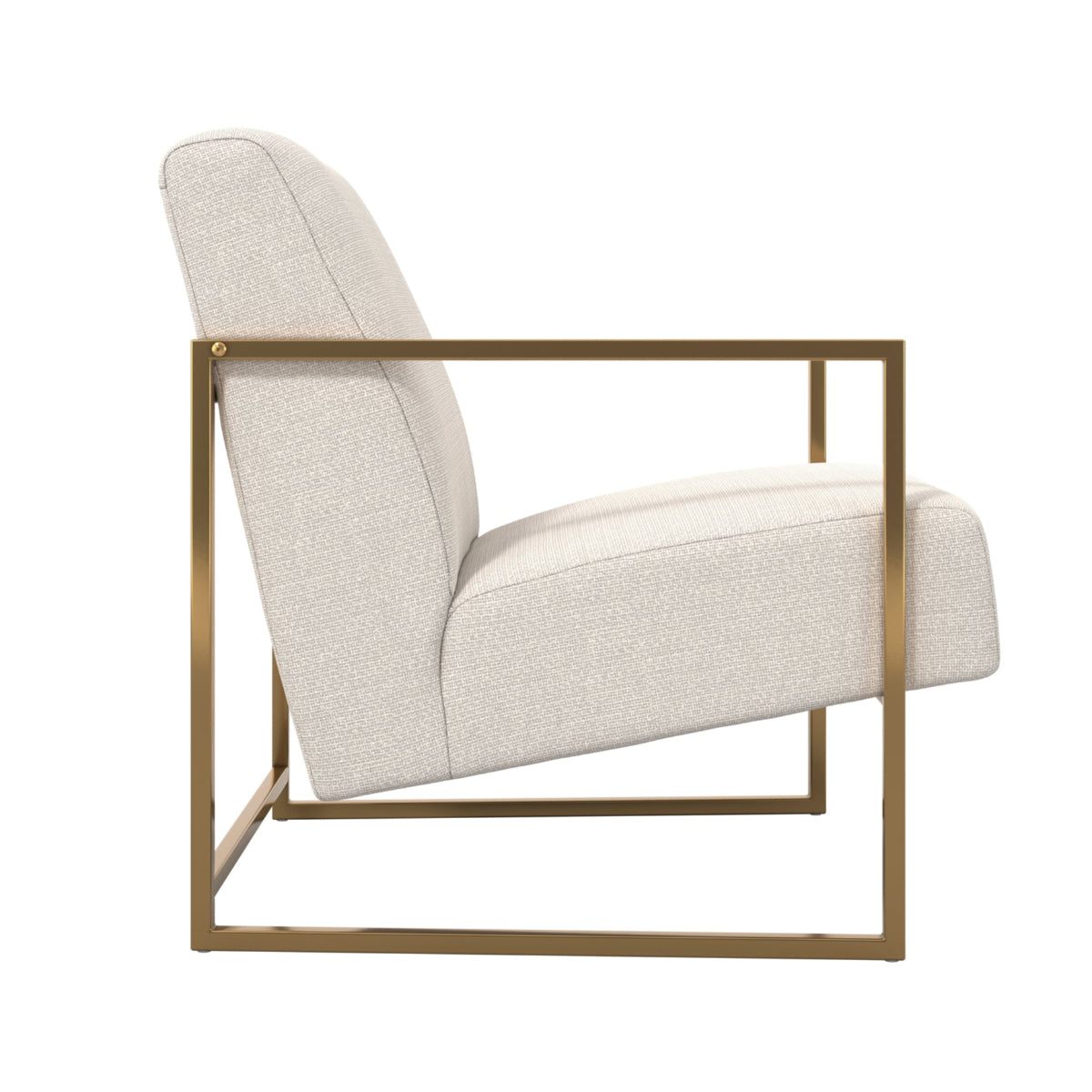 HO+ME Palais Occasional Chair In Gold And Beige Tweed side