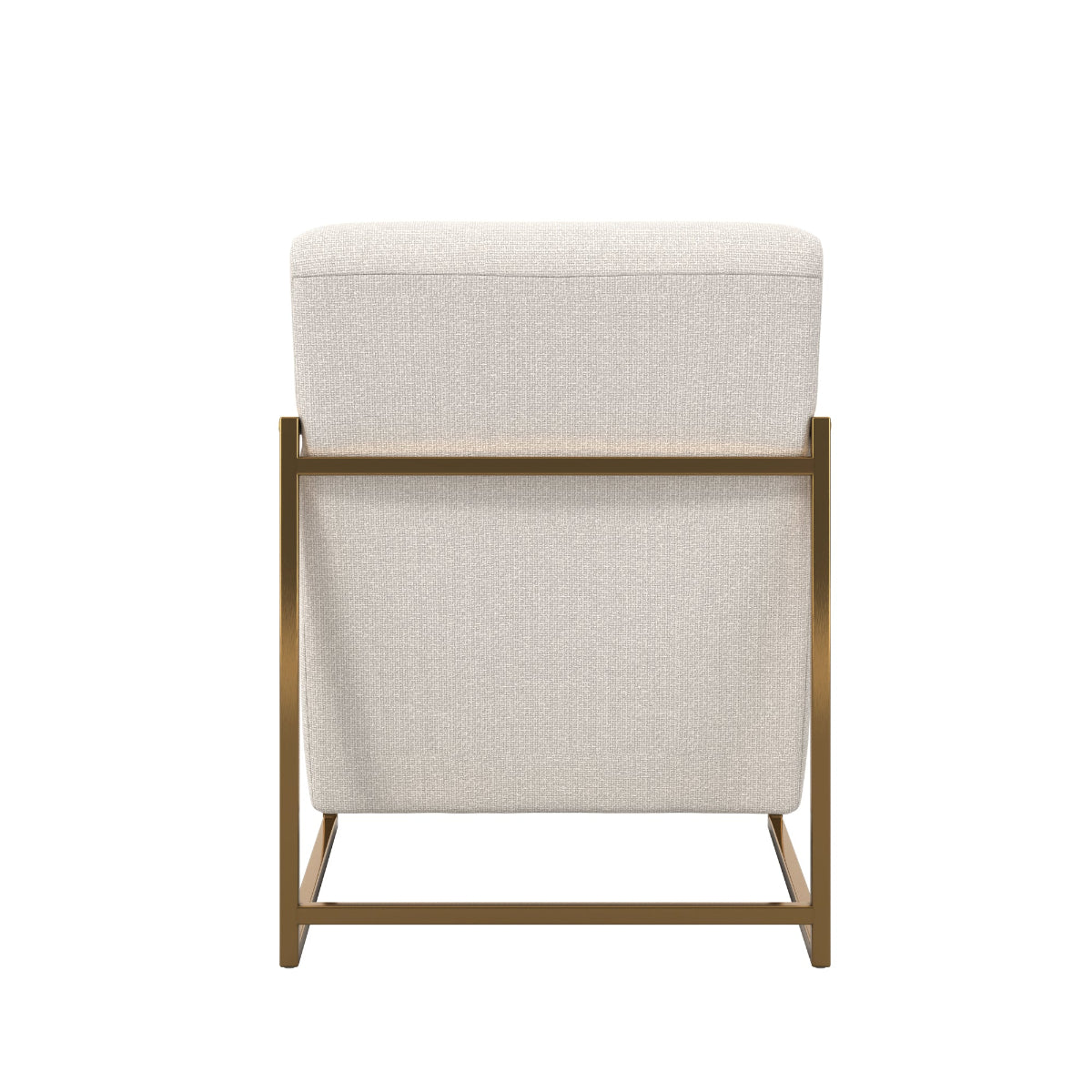 HO+ME Palais Occasional Chair In Gold And Beige Tweed rear