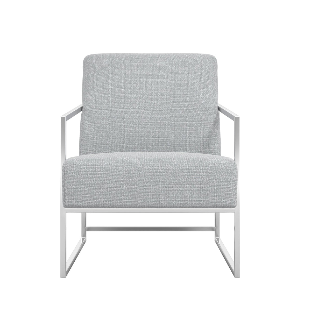 HO+ME Palais Occasional Chair In Silver And Grey Tweed front