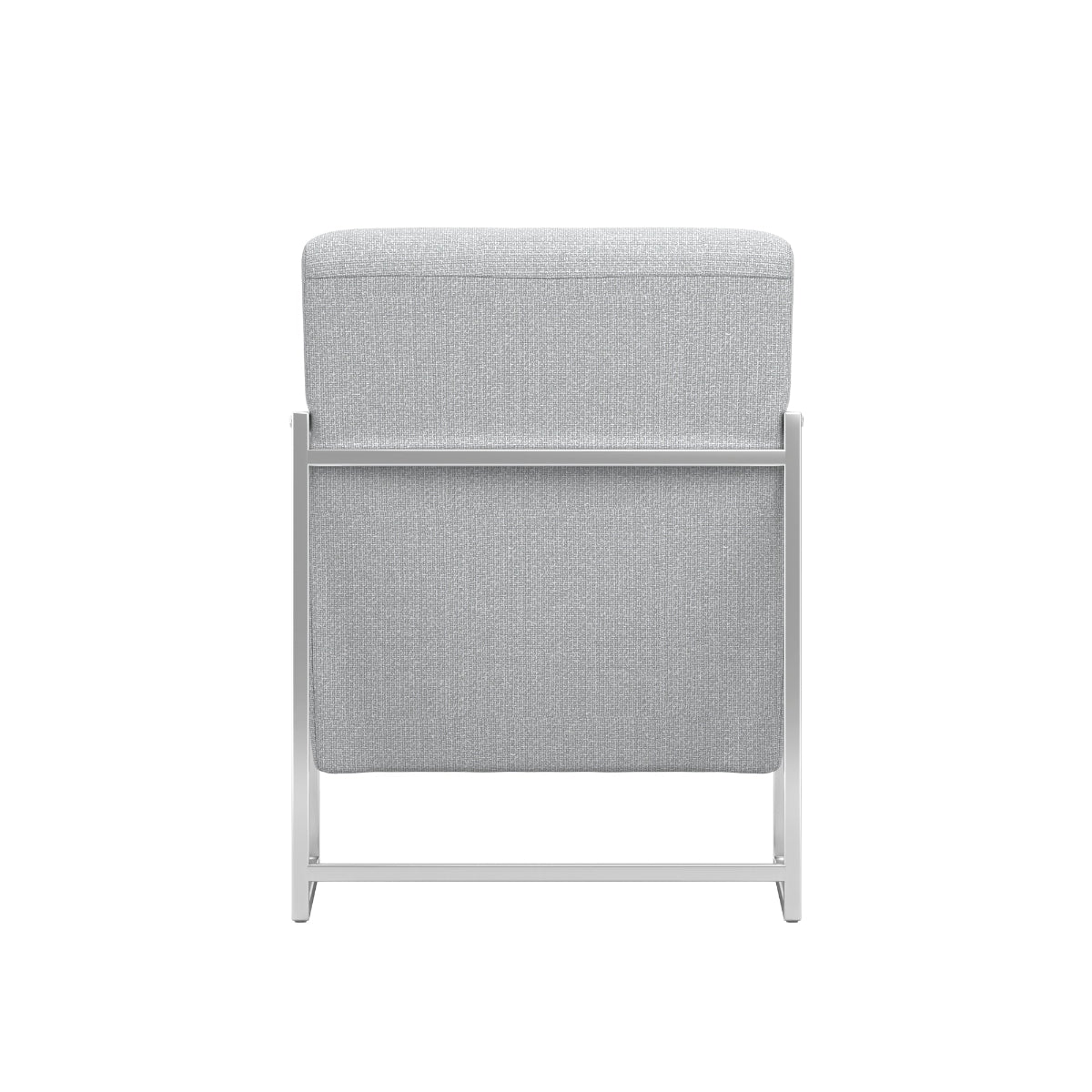 HO+ME Palais Occasional Chair In Silver And Grey Tweed back