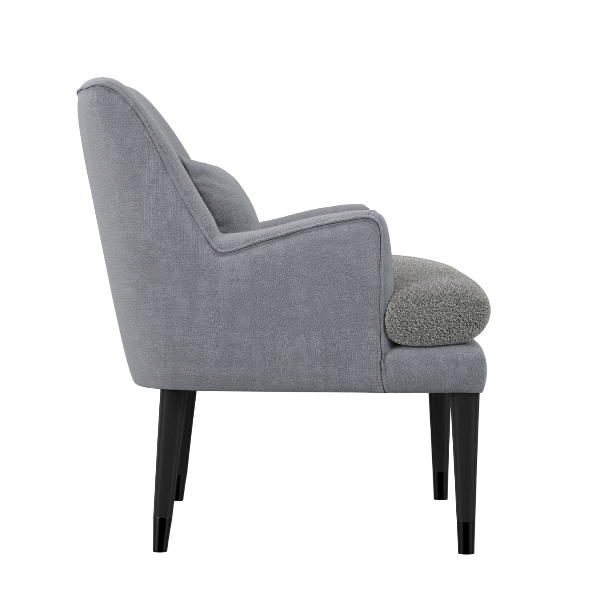 HO+ME Radley Armchair In Soft Grey side