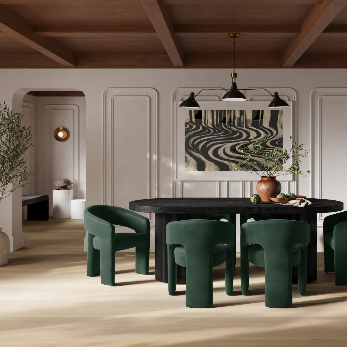 HO+ME Riva Dining Table In Black lifestyle