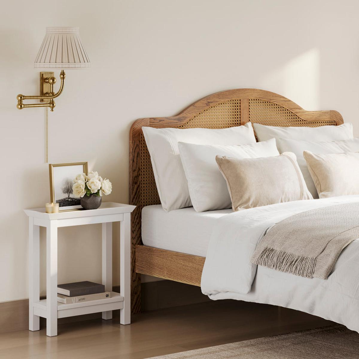 HO+ME Riviera Side Table In White-Beaumonde