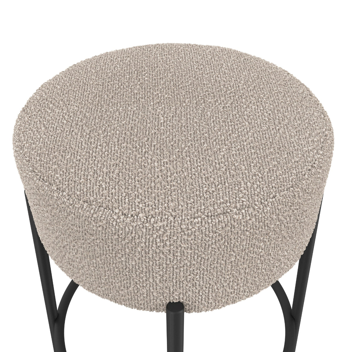 HO+ME Ronda Counter Stool in Buff with Black legs close up