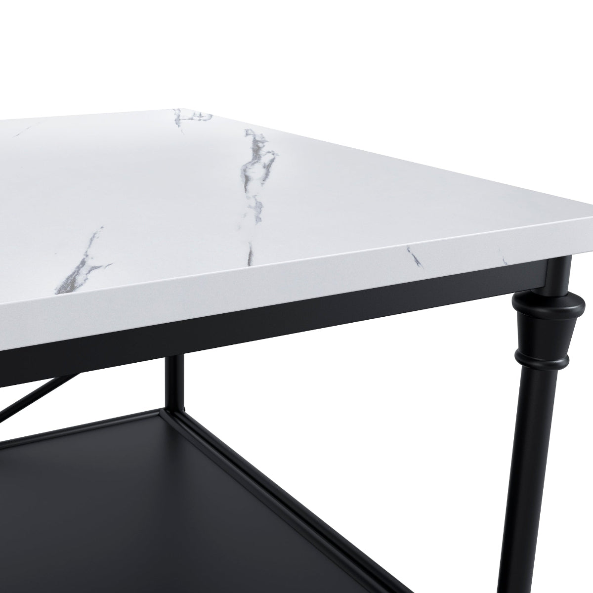 HO+ME Savoy Marbled Kitchen Island Table close