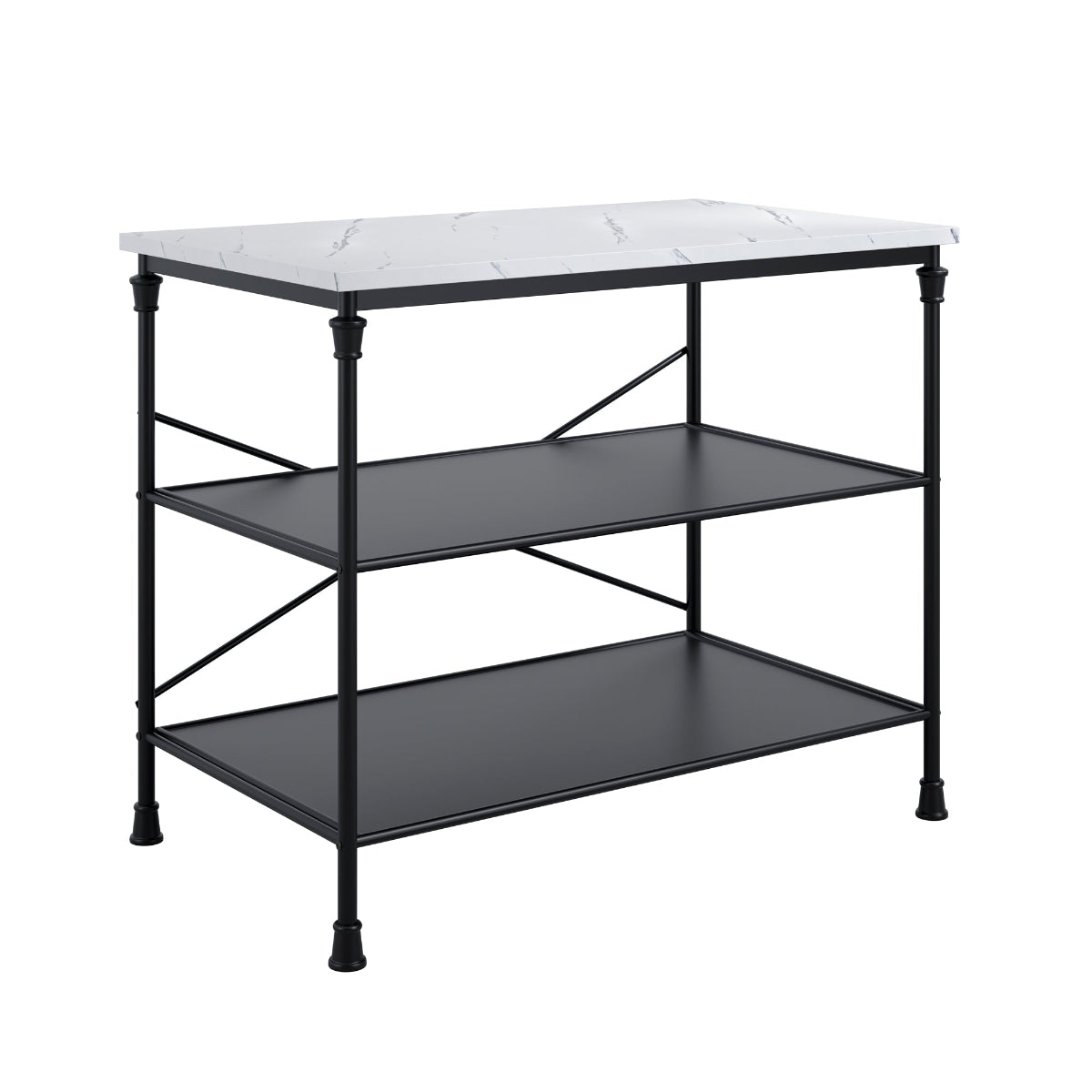 HO+ME Savoy Marbled Kitchen Island Table