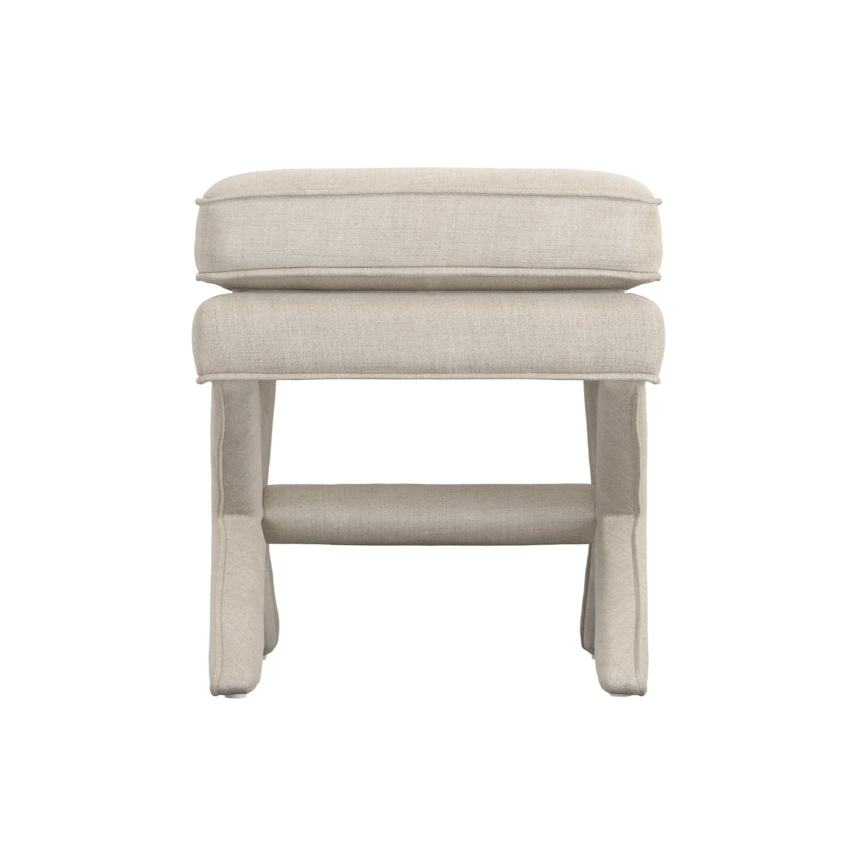 HO+ME Seabrook Stool In Stone Linen sides